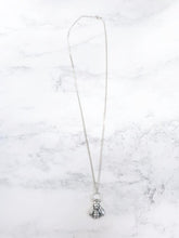 Load image into Gallery viewer, Bee necklace silver on adjustable silver chain
