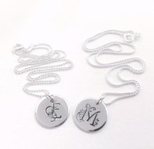 Load image into Gallery viewer, Silver initial letter necklace