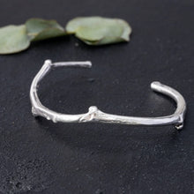 Load image into Gallery viewer, This twig bangle silver nature  bracelet
