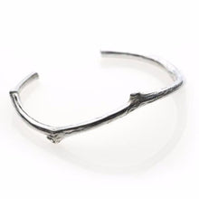 Load image into Gallery viewer, This twig silver bracelet bangle nature
