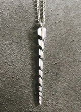 Load image into Gallery viewer, Silver Unicorn horn necklace