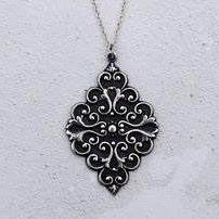 Load image into Gallery viewer, Silver Baroque necklace 
