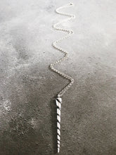 Load image into Gallery viewer, Silver unicorn horn necklace