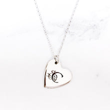 Load image into Gallery viewer, Silver Monogram Initial Heart Necklace