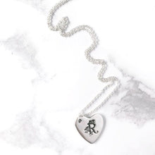 Load image into Gallery viewer, Silver Monogram Initial Heart Necklace