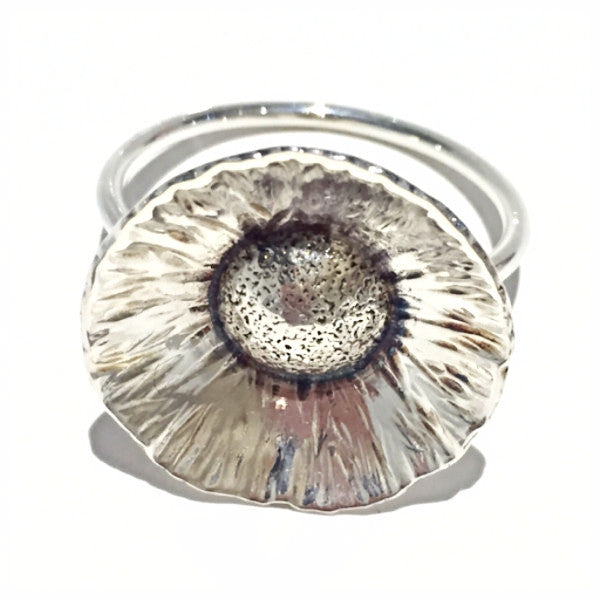 Flower Power Ring Contemporary Silver