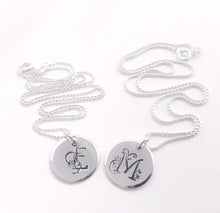 Load image into Gallery viewer, Silver initial letter necklace 
