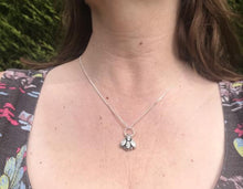 Load image into Gallery viewer, Bee necklace silver on adjustable silver chain
