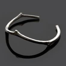 Load image into Gallery viewer, This twig silver bracelet nature bangle 
