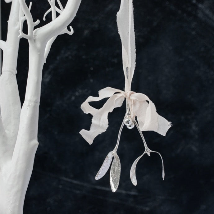 Silver Mistletoe Decoration