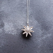 Load image into Gallery viewer, Limited Edition Silver oriental star anise necklace

