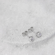 Load image into Gallery viewer, Silver Clove Earrings - Dainty Studs
