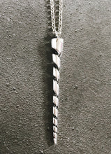 Load image into Gallery viewer, Silver Unicorn horn necklace 
