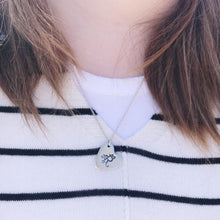 Load image into Gallery viewer, Silver Monogram Initial Heart Necklace
