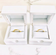 Load image into Gallery viewer, Gold Wedding rings Two rings 18ct yellow, 18 ct rose gold or 18 ct white gold
