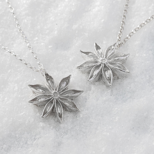 Oriental Star Silver star anise neclaces Limited Edition Christmas collection