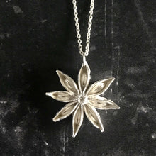 Load image into Gallery viewer, Oriental Star Silver star anise necklace
