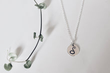 Load image into Gallery viewer, Silver monogram necklace on a silver chain A to Z
