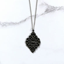 Load image into Gallery viewer, Baroque blackened silver necklace
