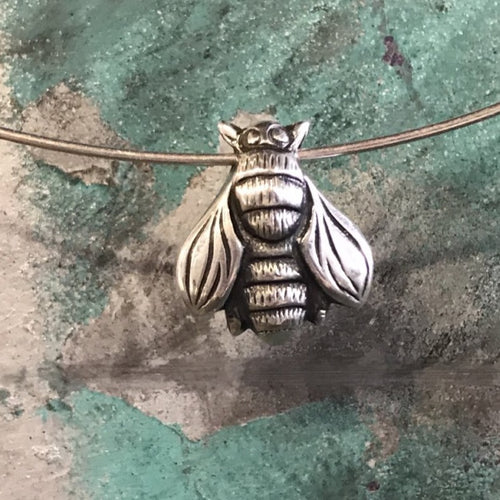 Bee handmade silver necklace