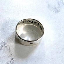 Load image into Gallery viewer, Word of the Year Silver Ring for Positive Affirmations - lowercase lettering
