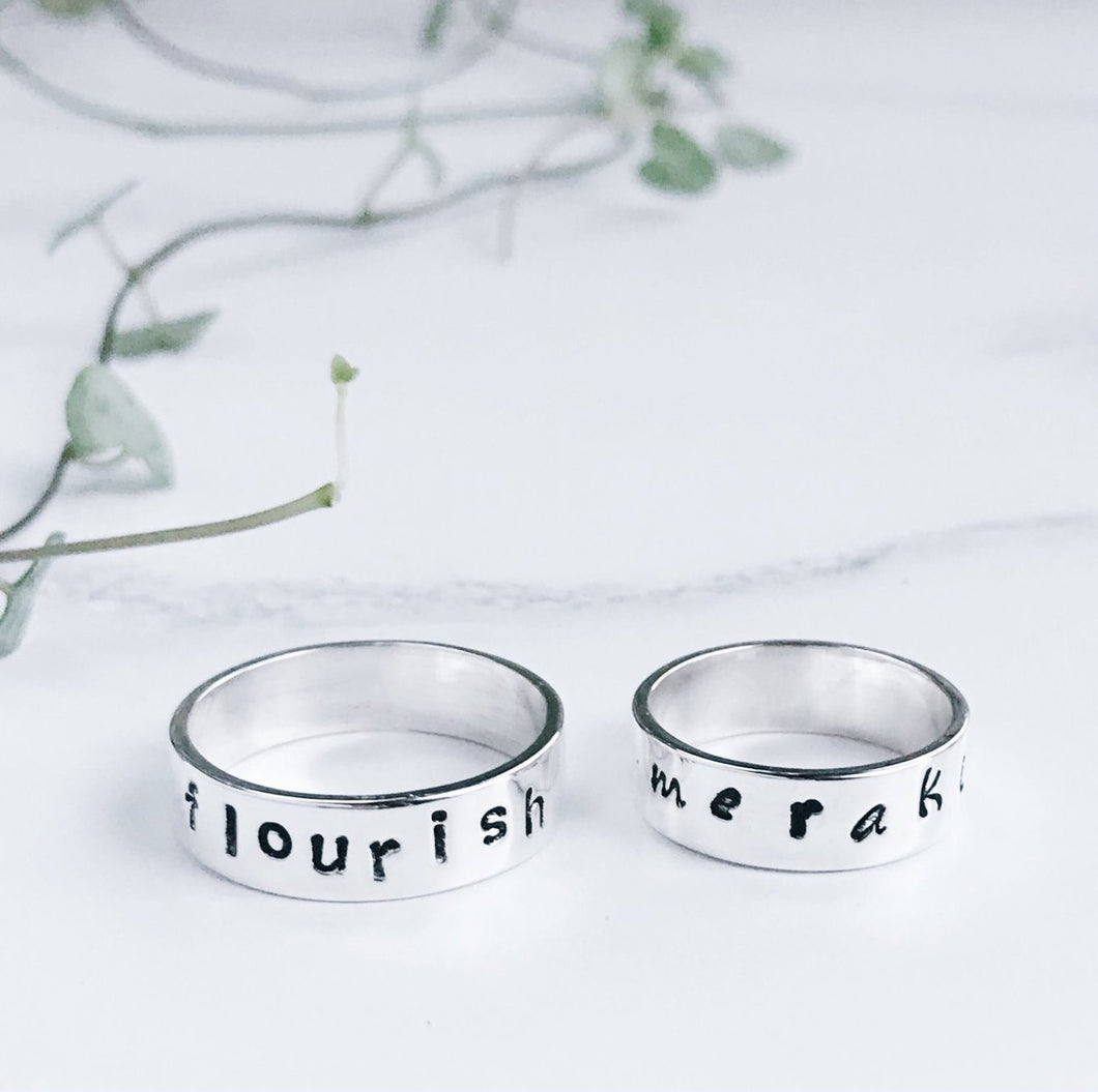 word of the year silver rings
