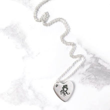 Load image into Gallery viewer, Silver Monogram Initial Heart Necklace
