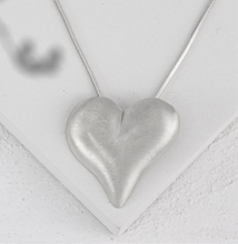 Load image into Gallery viewer, So Solid Love Heart Necklace Sterling Silver Choker
